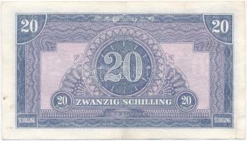 Ausztria / Szövetséges megszállás 1944. 20Sch T:II,II-
Austria / Allied occupation 1944. 20 Schilli...