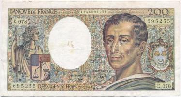 Franciaország 1990. 200Fr T:III,III- France 1990. 200 Francs C:F,VG
