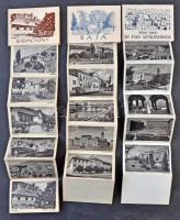 10 db MODERN magyar kisméretű leporello: Aggtelek, Sztálinváros, Baja, Balatonalmádi, Békéscsaba, Bu...