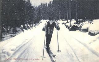 1907 Durban Hansen norvég símester a Tátrában / Norwegian ski master in Tatry