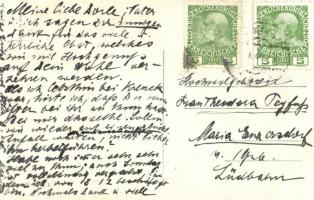 1909 Humoros sarkköri felfedezés. Marietta Peyfuss levele (Wiener Werkstätte egyik művésznője, szöve...