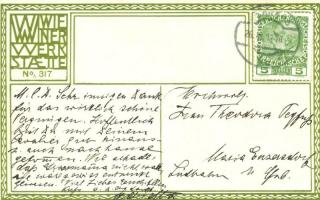 Schloss Belvedere in Wien / Marietta Peyfuss saját kezű levele (Wiener Werkstätte egyik művésznője, ...