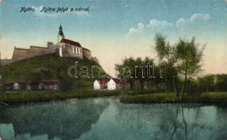 Nyitra, Nitra; Nyitra folyó a várral / bishops castle, riverbank (EK)
