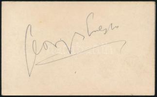 George Enescu (1881-1955) román zeneszerző aláírása papírlapon /  Signature of George Enescu (1881-1955) Romanian composer, on paper