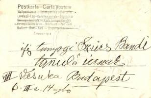 Krampus with children. Emb