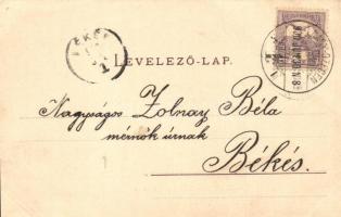 1900 Nagyszeben, Hermannstadt, Sibiu; Színház, Harteneck utca és torony. Kiadja G. A. Seraphin. Jos....