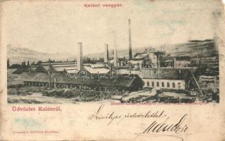 1901 Pusztakalán, Kalán, Calan; vasgyár. Grausam Lőrincz kiadása / iron works, factory (kopott sarkak / worn corners)