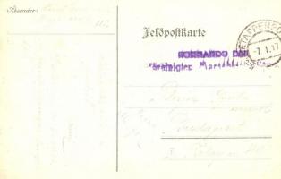 1917 Prossit! K. und K. 9. Korps. / WWI K.u.K. New Year military greeting art postcard s: Daday