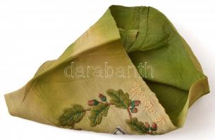 1941 A Soproni Bányászati és Erdészeti Akadémia erdészeti karának ballagási hímzett selyem karszalag...