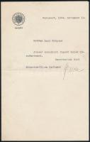 1944 Posch Gyula (1878-1946) ügyvéd, bankár gépelt, aláírt levele Magyar Nemzeti Bank - igazgató fejléces papíron, nyilas elköszönéssel