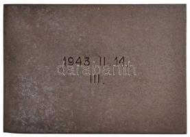 Berán Lajos (1882-1943) ~1930-1940. "Magyar Sí Szövetség / 1943. II. 14. III"  fém plakett...