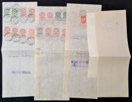 Váltók: 3p  Marcali ,12f Simontornya, 8-8 illetékbélyeggel, 72f, összesen 5 db