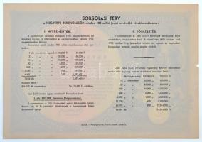 Budapest 1953. "Negyedik Békekölcsön" nyereménykölcsön 100Ft-ról, szárazpecséttel T:II- ki...