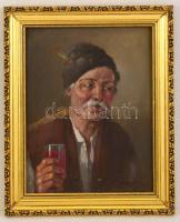 Halasi Horváth István (1904-1994): Férfi portré. Olaj, vászon, jelzett, keretben, 42×32 cm