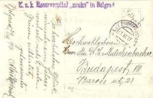 1917 Belgrade, K.u.k. Reservespital Brcko / WWI K.u.k. military hospital with mosque. photo