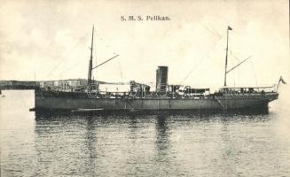 SMS Pelikan Minenschiff / K.u.K. Kriegsmarine minelayer ship. G. Fano 1907-08.