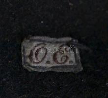 cca 1925 Csánk Rottman Elemér (1897-1969) építész kipája, névjegykártyájával