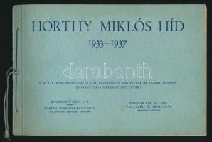 Horthy Miklós híd 1933-1937 [8] sztl. lev., 26t. Az építkezésről készült képek kronologikus sorrendben. Zsinórfűzött kiadói kartonálásban 24x17 cm