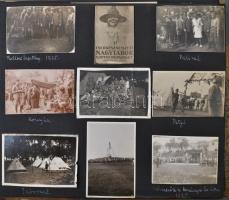 1922-1933 Cserkész fotóalbum sok fotóval,, köztük az 1933-as Jamboree-n készült felvételekkel, 153 d...