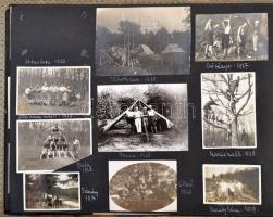 1922-1933 Cserkész fotóalbum sok fotóval,, köztük az 1933-as Jamboree-n készült felvételekkel, 153 d...
