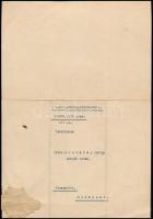 1926 Budapest, főmérnöki kinevezés Szovátay György részére, Bud János (1880-1950) pénzügyminiszter a...