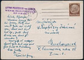 1939 Lehár Ferenc (1870-1948) zeneszerző saját kézzel megírt képeslapja vitéz Papházy Istvánnénak kü...