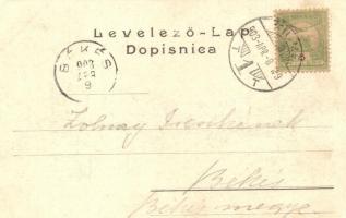 1903 Zágráb, Agram, Zagreb; Akademicki trg sa sumirajom / Akadémia tér. Kiadja A. Brusine / Academy ...