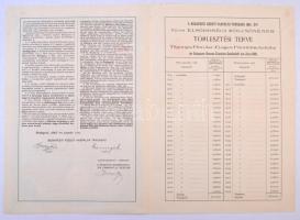 Budapest 1895. "Budapesti Közúti Vaspálya Társaság - 4% elsőbbségi kölcsön" kötvénye 200K-...
