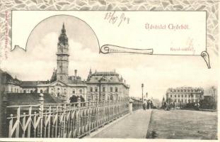 1904 Győr, Royal szálló, kiadja Berecz Viktor, Art Nouveau