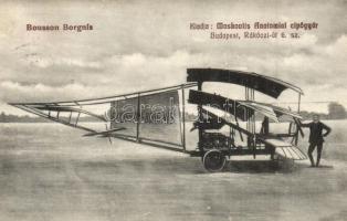 Bousson-Borgnis féle háromszárnyú vitorlázógép, repülőgép. Kiadja Moskovits Anatómiai cipőgyár / Bousson Borgnis triplane aircraft