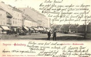 1905 Sopron, Várkerület, üzletek, kiadja Josef Popper