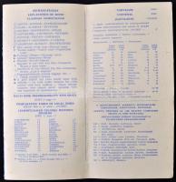 1960 Malév nyári menetrendfüzet, árakkal, időpontokkal