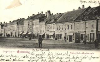 1906 Sopron, Várkerület, hauer Antal üzlete, kiadja Josef Popper