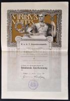 1917 Dekoratív elismerő kitüntetés a császári és királyi 7. hadtest vezetésétől a front, a hadtest pecsétjével, hajtogatva