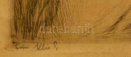 Glatz Oszkár(1872-1958)-Prihoda István(1891-1956): Buborékfújók. Színezett rézkarc, papír, üvegezett...