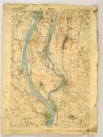 cca 1940 Honvéd térképészeti intézet 5 db térképe, vegyes állapotban. Csepel sziget, Magyarország klf részei. 60x50 cm