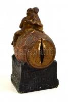 1938 Bp., XIII. Fürst Gusztáv. italkimérésének perselye. Dolmány u. 30. Kerámia. Kivágott. 18 cm