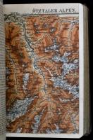 Meyers Reisebücher: Deutsche Alpen, Erster Teil.  Leipzig und Wien 1910. 384+64p. Aranyozott egészvá...