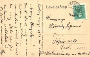 1937 Bakonycsernye, Kisgyóni Kőszénbánya gépház iparvasúti sínekkel