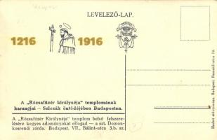 1916 Budapest XIII. Szlezák-harangöntöde (Frangepán utca), a Rózsafüzér királynéja templom harangjai