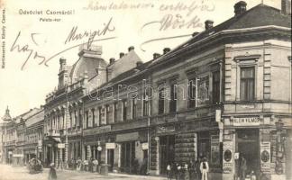 1905 Csorna, Palota sor, Klein Vilmos üzlete. Martincsevics Károly kiadása
