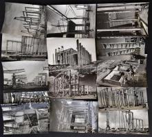 cca 1951 Hollenzer Béla (1910 k.-1970 k.): Az inotai hőerőmű építése, 35 db sajtófotó, hátulján pecséttel jelzettek, 13,5×18 cm