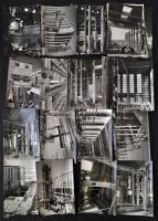 cca 1951 Hollenzer Béla (1910 k.-1970 k.): Az inotai hőerőmű építése, 35 db sajtófotó, hátulján pecs...