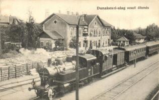 Dunakeszi-Alag, Vasútállomás gőzmozdonnyal / Bahnhof / railway station with locomotive