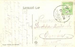 1912 Gönyű, Fő utca, Singer Mihály fiai üzlete és saját kiadása