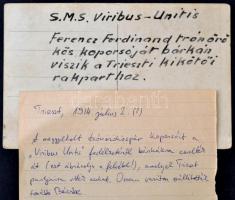 1914 Ferenc Ferdinánd trónörökös és felesége, Chotek Zsófia koporsójának szállítása a Viribus Unitis...