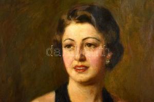 Nagy Vilmos (1874-1953): Szentiványi Ivánné. Olaj, vászon, jelzett, keretben, 80×60 cm