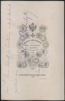 1883 Franz Radnitzky (1855-1924) hegedűművész által vezetett kvartett fotója, tagjai: A. Siebert, A....