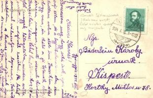 1934 Gyöngyös, Fő tér, Szent Bertalan templom, Illatszertár, Gazdák kiskereskedése