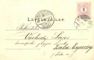 1899 Mátrafüred (Gyöngyös), kápolna, Bene vendéglő, nyaralók. Art Nouveau, floral (EK)